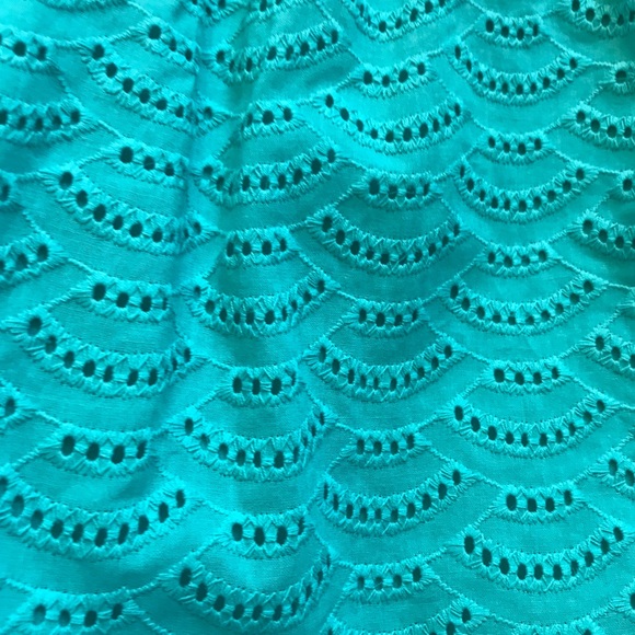 Aqua Eyelet Dress - Picture 5 of 6
